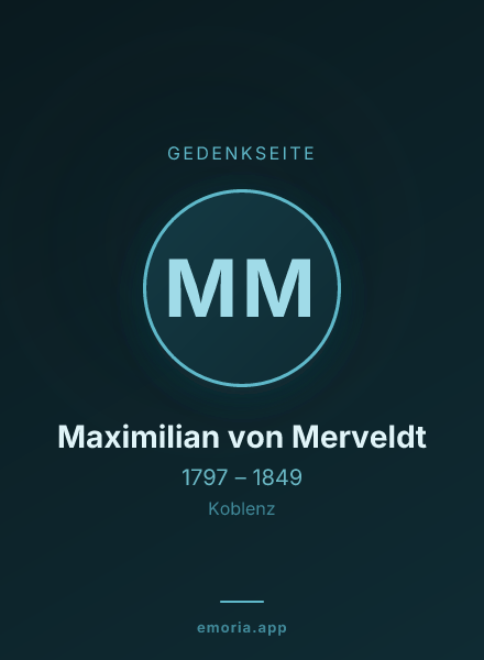 Gedenkportrait von Maximilian von Merveldt