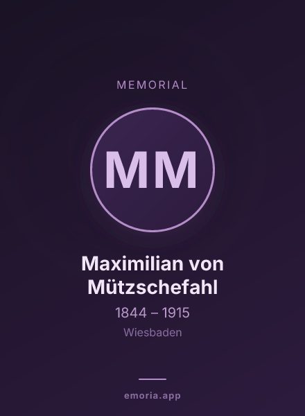 Memorial portrait of Maximilian von Mützschefahl