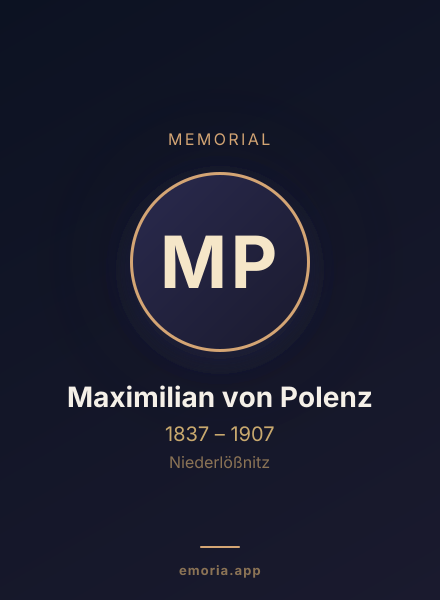 Memorial portrait of Maximilian von Polenz