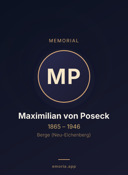 Memorial portrait of Maximilian von Poseck