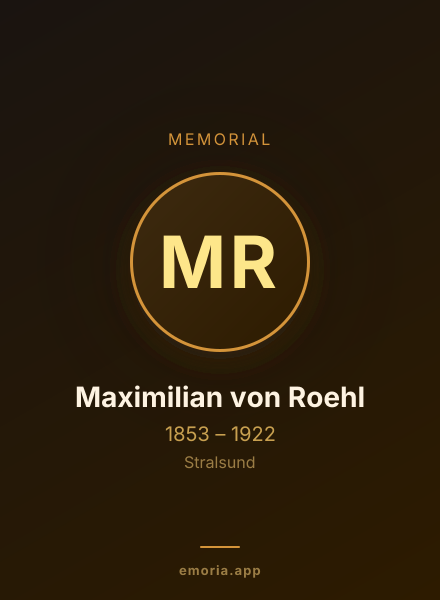 Memorial portrait of Maximilian von Roehl