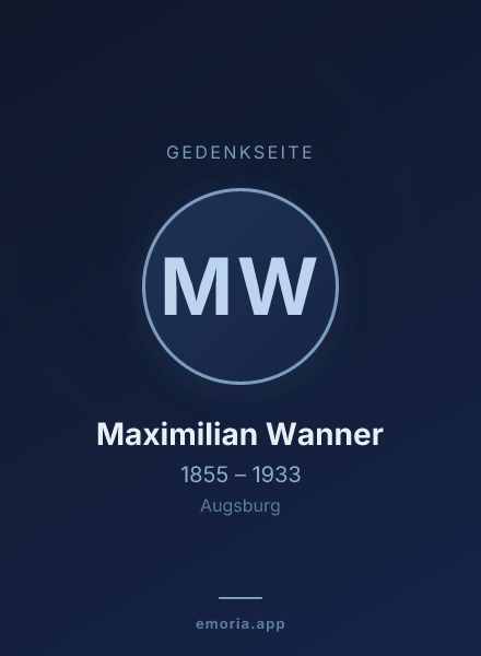 Gedenkportrait von Maximilian Wanner