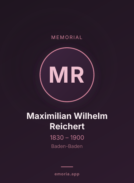 Memorial portrait of Maximilian Wilhelm Reichert
