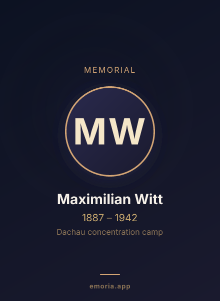 Memorial portrait of Maximilian Witt