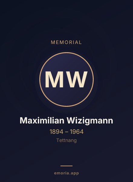 Memorial portrait of Maximilian Wizigmann