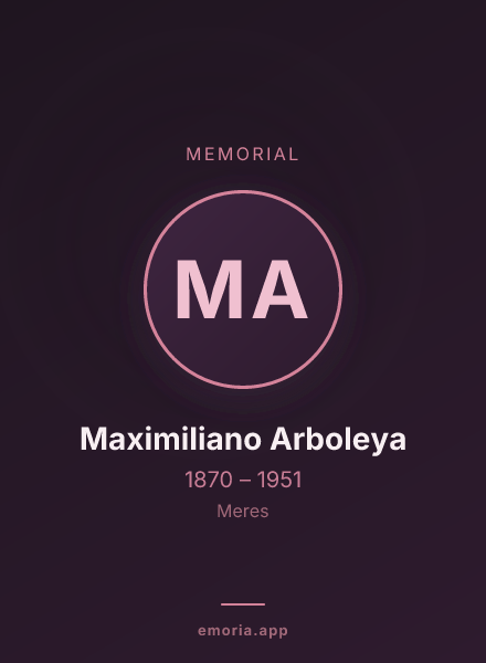 Memorial portrait of Maximiliano Arboleya