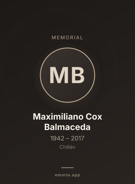 Memorial portrait of Maximiliano Cox Balmaceda
