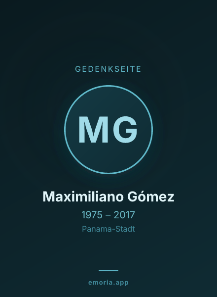 Gedenkportrait von Maximiliano Gómez