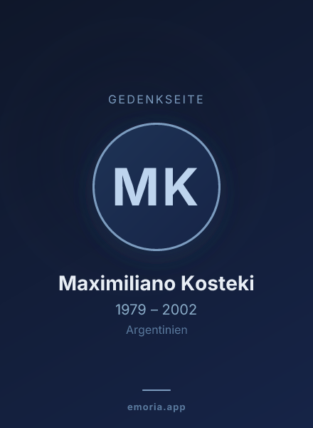 Gedenkportrait von Maximiliano Kosteki