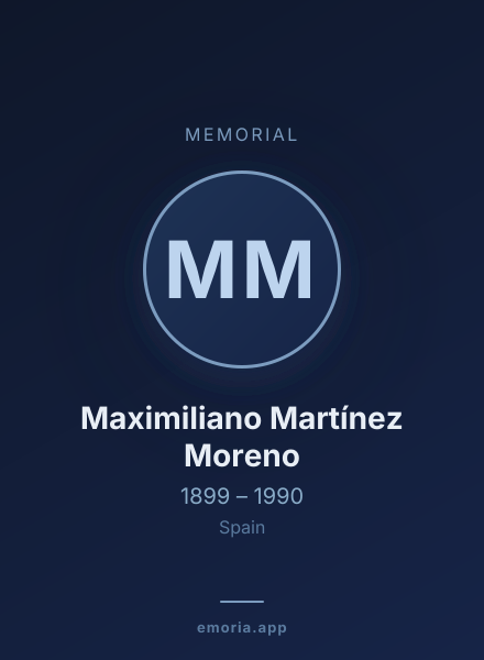 Memorial portrait of Maximiliano Martínez Moreno