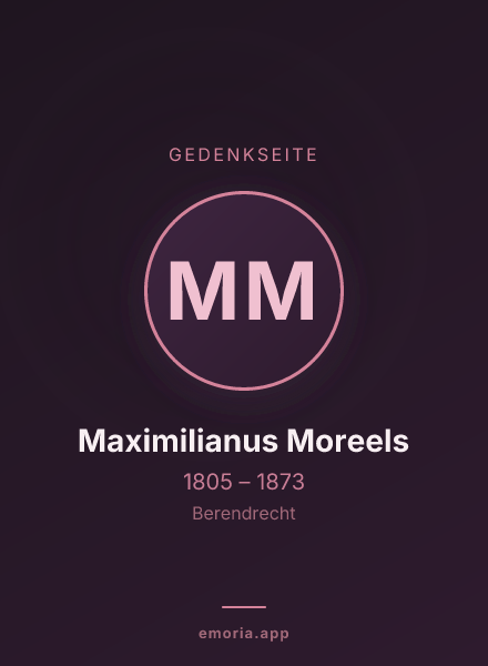 Gedenkportrait von Maximilianus Moreels