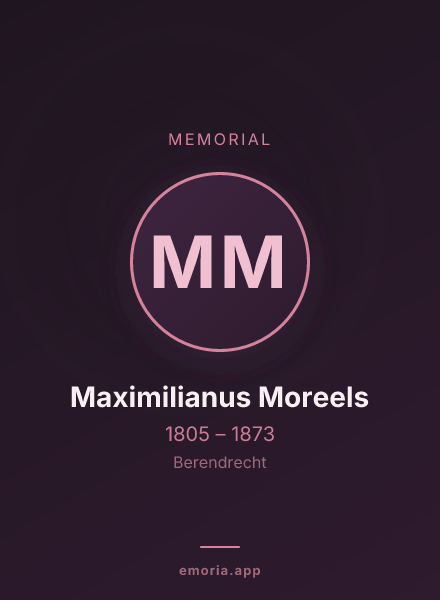 Memorial portrait of Maximilianus Moreels