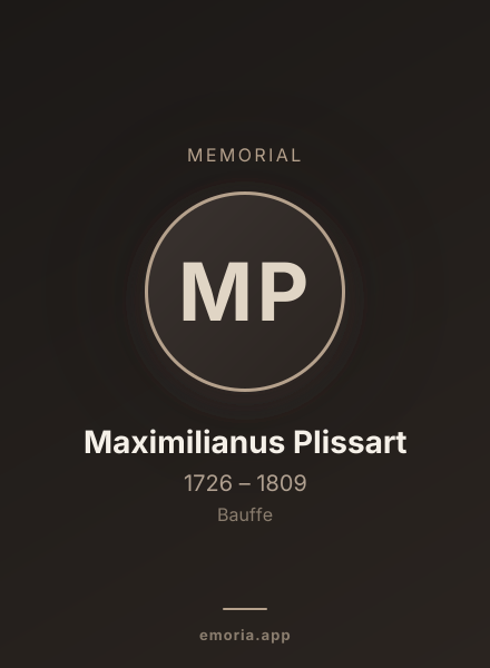 Memorial portrait of Maximilianus Plissart
