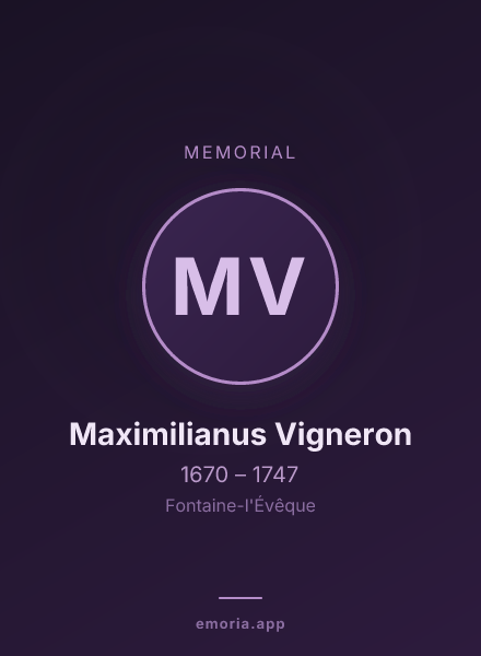 Memorial portrait of Maximilianus Vigneron