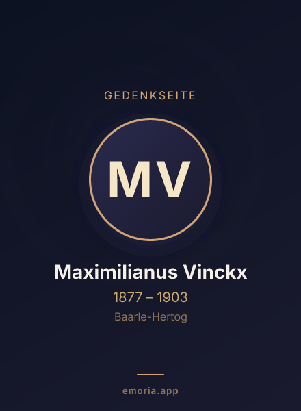 Gedenkportrait von Maximilianus Vinckx