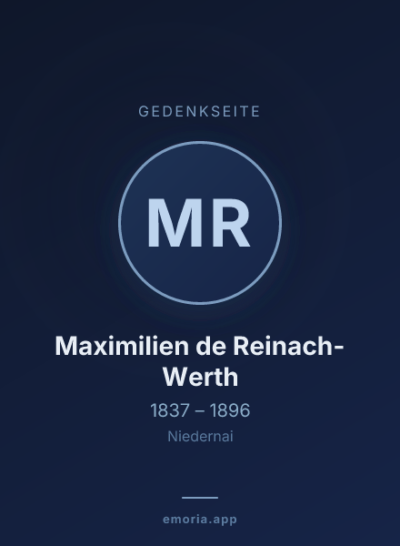 Gedenkportrait von Maximilien de Reinach-Werth