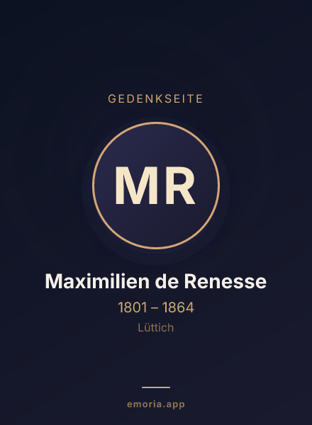 Gedenkportrait von Maximilien de Renesse