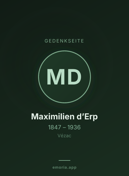 Gedenkportrait von Maximilien d’Erp