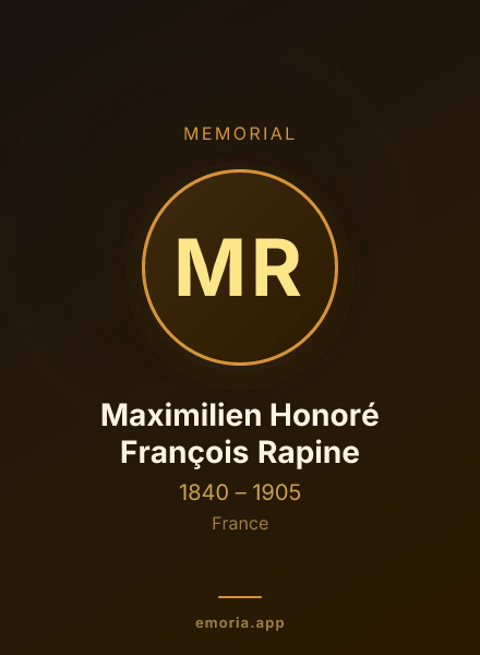 Memorial portrait of Maximilien Honoré François Rapine