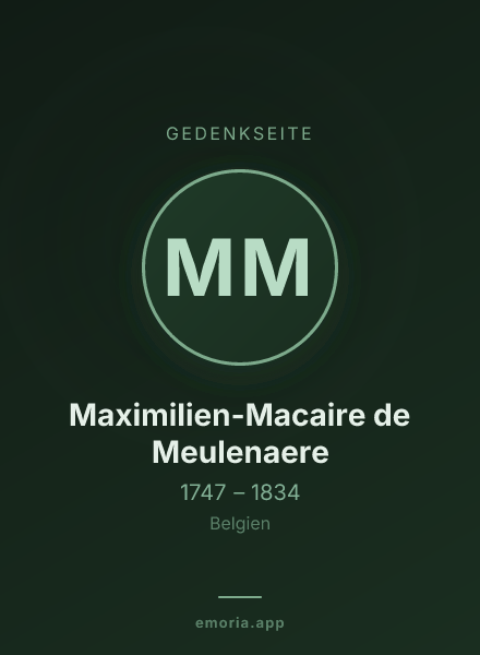 Gedenkportrait von Maximilien-Macaire de Meulenaere