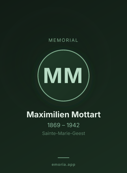 Memorial portrait of Maximilien Mottart