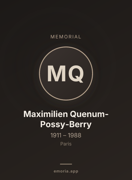Memorial portrait of Maximilien Quenum-Possy-Berry