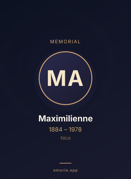 Memorial portrait of Maximilienne