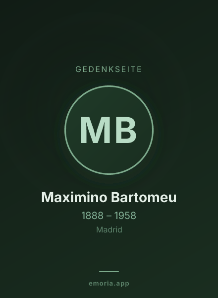 Gedenkportrait von Maximino Bartomeu