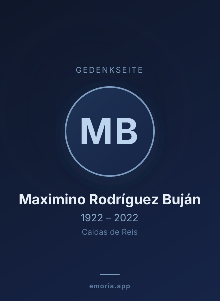 Gedenkportrait von Maximino Rodríguez Buján