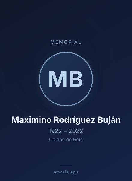 Memorial portrait of Maximino Rodríguez Buján