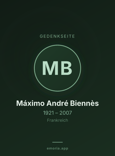 Gedenkportrait von Máximo André Biennès
