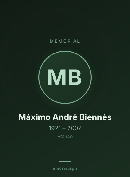 Memorial portrait of Máximo André Biennès