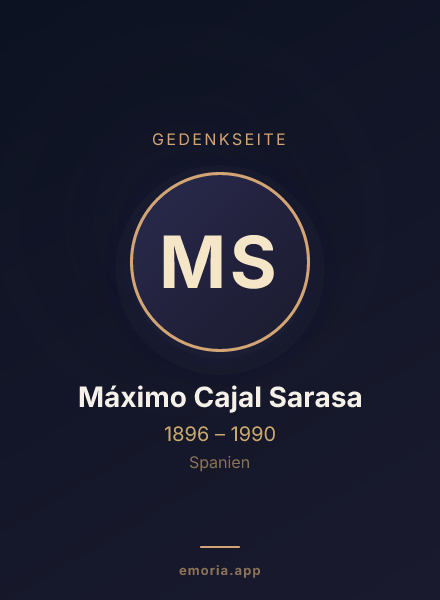 Gedenkportrait von Máximo Cajal Sarasa