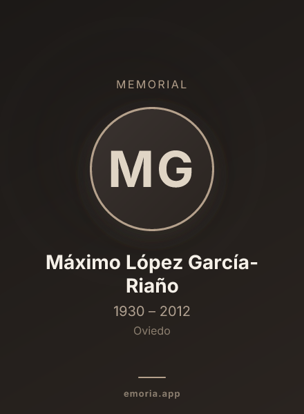 Memorial portrait of Máximo López García-Riaño