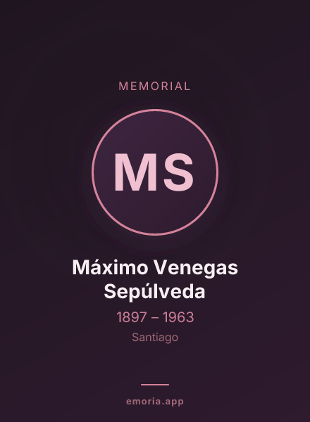 Memorial portrait of Máximo Venegas Sepúlveda