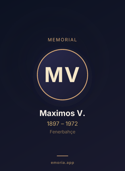 Memorial portrait of Maximos V.