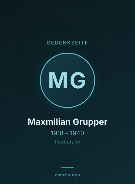 Gedenkportrait von Maxmilian Grupper