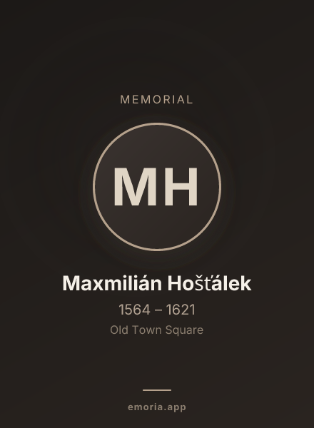 Memorial portrait of Maxmilián Hošťálek