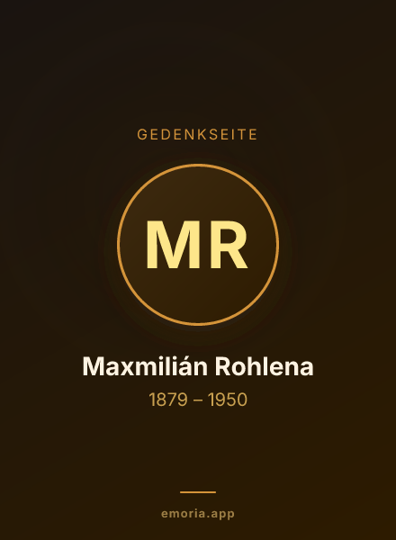 Gedenkportrait von Maxmilián Rohlena