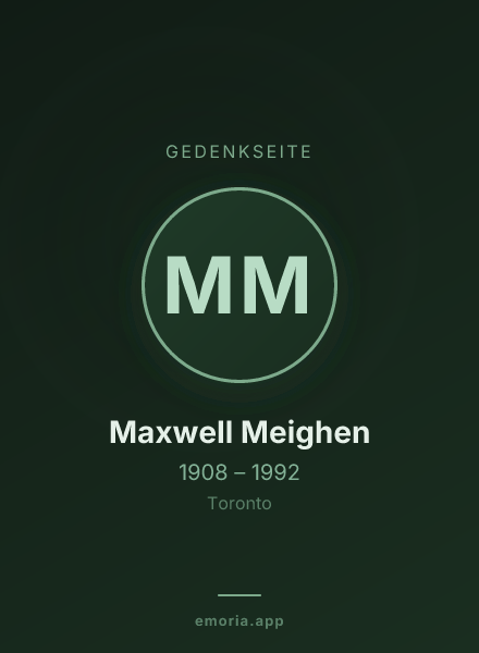 Gedenkportrait von Maxwell Meighen