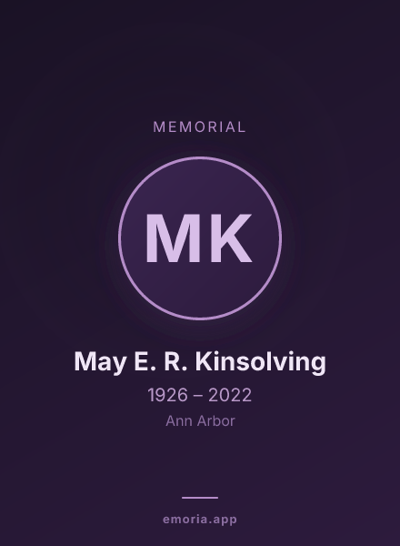 Memorial portrait of May E. R. Kinsolving