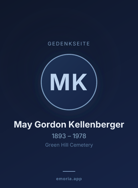 Gedenkportrait von May Gordon Kellenberger