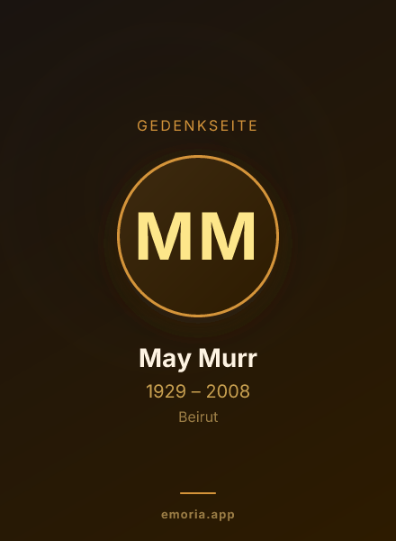 Gedenkportrait von May Murr