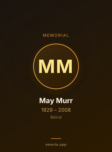 Memorial portrait of May Murr