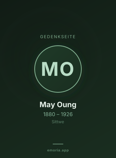 Gedenkportrait von May Oung