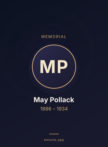 Memorial portrait of May Pollack