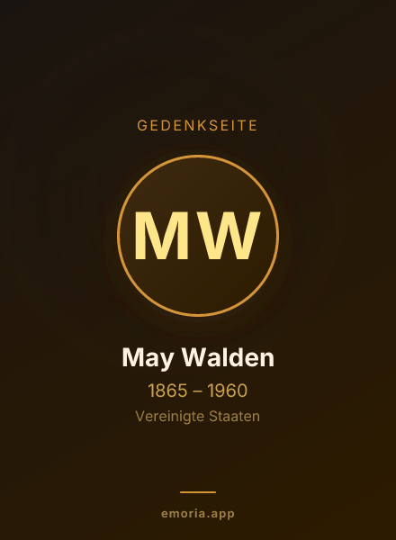 Gedenkportrait von May Walden