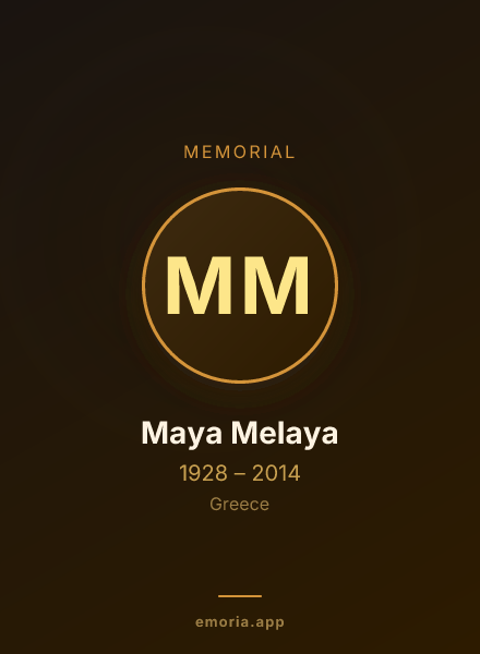 Memorial portrait of Maya Melaya