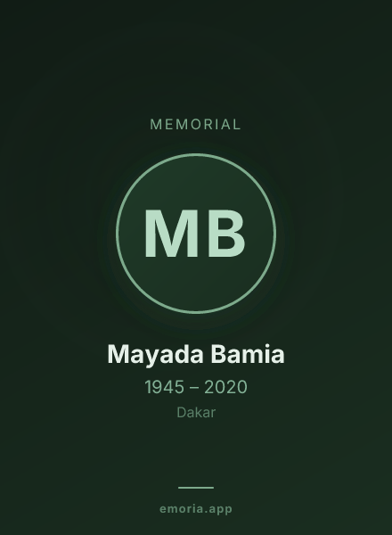 Memorial portrait of Mayada Bamia