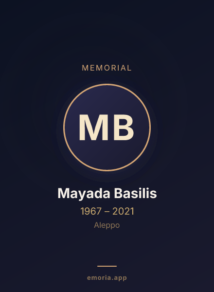 Memorial portrait of Mayada Basilis